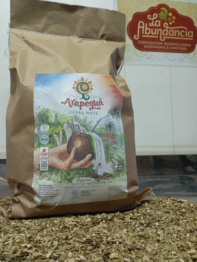 YERBA MATE MOLIDA Orgánica - Arapeguá 2Kg