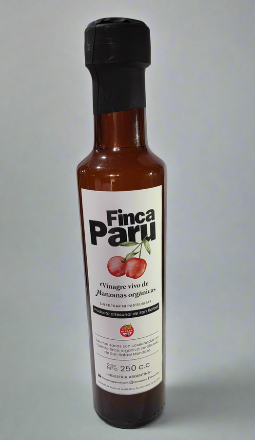 Vinagre de manzanas orgánicas- 250ml Finca Paru