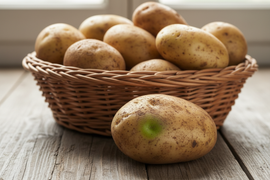 Canasta de papas con zona verde