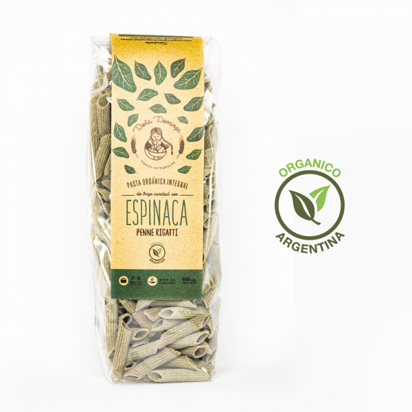 Fideo orgánico integral c/ESPINACA 500gr