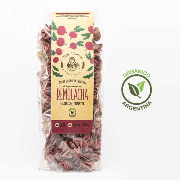 Fideo orgánico integral c/REMOLACHA 500gr
