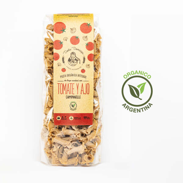 Fideo orgánico integral c/TOMATE y AJO 500gr