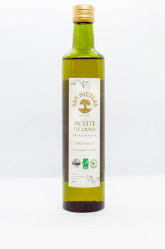 Aceite de oliva extra virgen orgánico PREMIUM 500 cc - Olivares San Nicolás