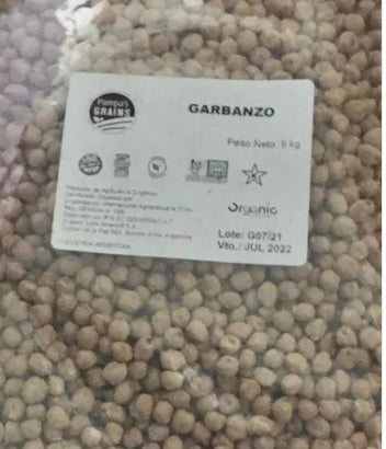 Garbanzos orgánicos PAMPA GRAINS x 500gr - granel